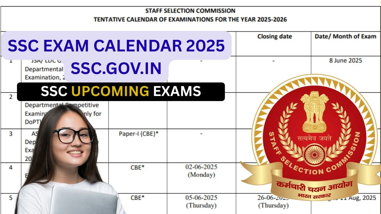 SSC Exam Calendar 2025 Released – Download the Latest Schedule at ssc.gov.in